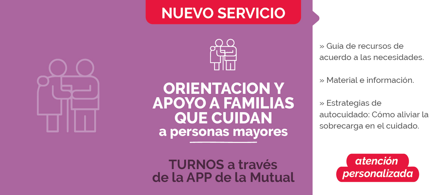 Orientación y apoyo a familias que cuidan a personas mayores